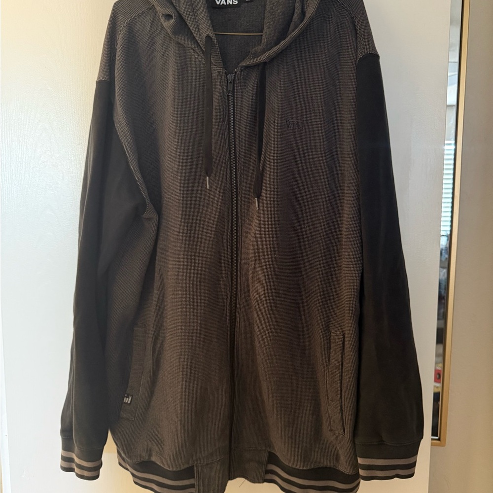 Vans Men's Charcoal Zip-Up Sweater